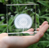 Dandelion Glass Sculpture - Laser Etched