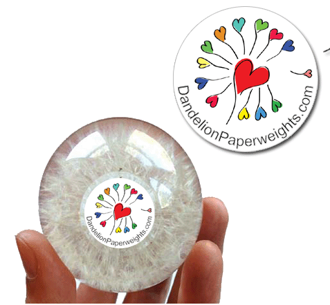 Valentine's Day - Love - Dandelion Paperweight